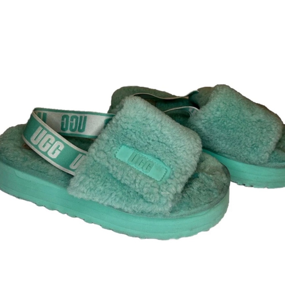Ugg Disco Slide Platform Slippers Tide Pool Teal Size 9